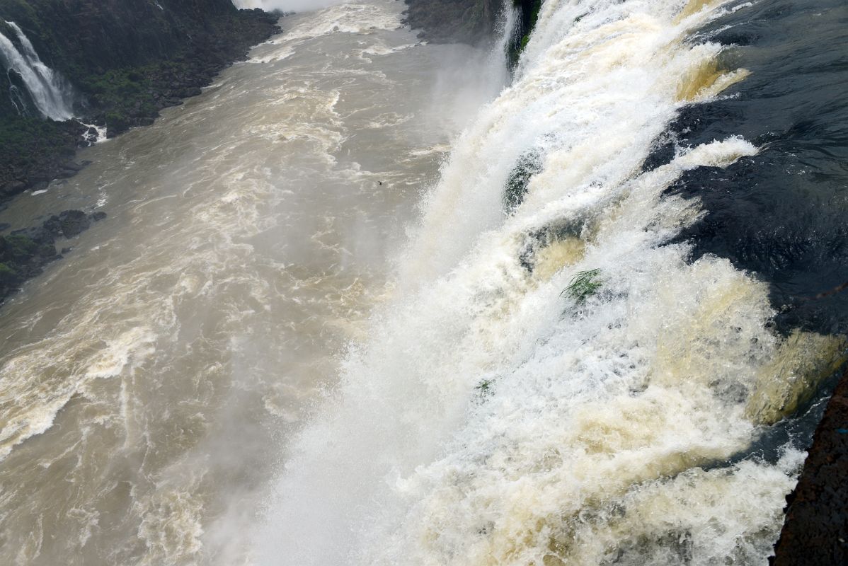 27 Water Crashes To The Rio Iguazu Inferior From Devils Throat Iguazu Falls Brazil Viewing Platform